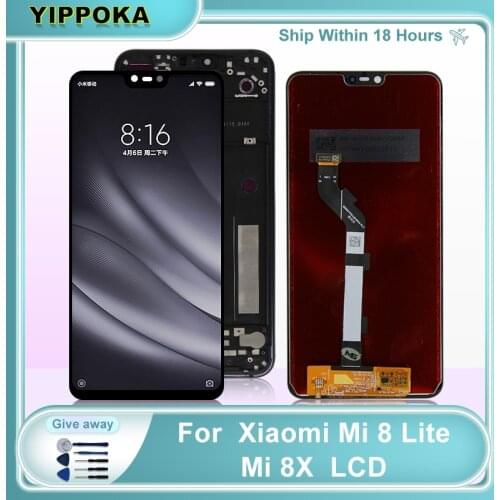 6.26" For Xiaomi Mi 8 Lite Mi 8X 8 Youth LCD Display Screen Touch Digitizer Replacement Parts For Mi 8 Lite Display With Frame