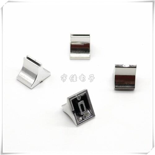 10 Piece 14*10.5*10.5MM straight slide potentiometer mixer push rod Silver plating cap plastic console volume hat inner hole 4MM