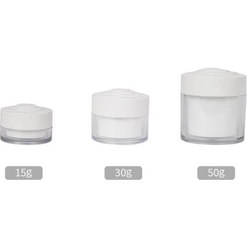Rose Lid Clear Acrylic Jar 15 30 50g Round Empty Cream Jar Portable Travel Bottle Acrylic Makeup Tool Lotion Sunscreen Box 10pcs
