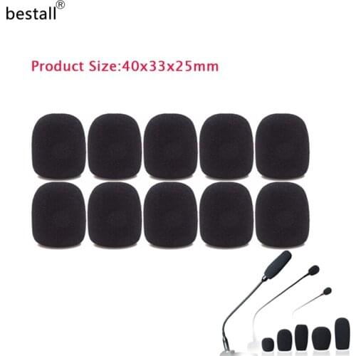 10pcs size/40x33x25mm headset foam microphone cover telephone headset mic cover microphone windscreen windshied headset foam