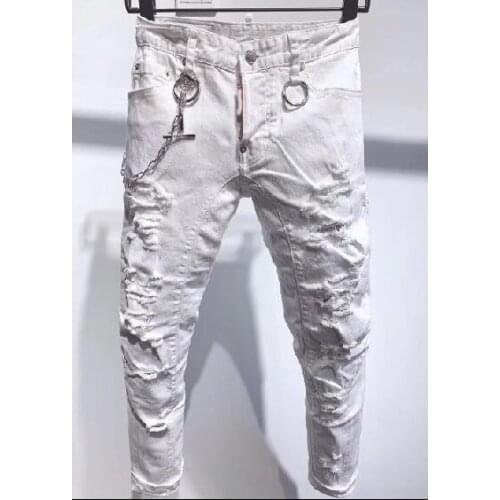 2021 New stylez Men Jeans Ripped for DSQUARED2 Jeans Pants biker Jeans Outwear Man Pants