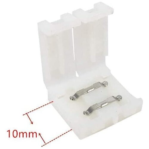 2PIN 10MM FPBC Solderless Connector Adaptor for IP20 NoWaterproof 5630 5050 3014 Single Color Led Strip Connector Clip Converter