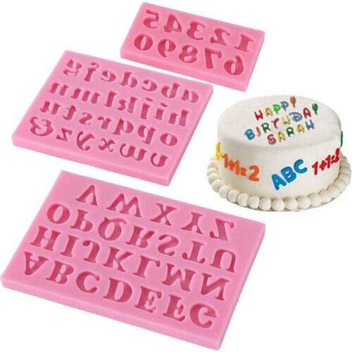 3pcs/set Sugarcraft Letter Number silicone mold fondant mold cake decorating tools chocolate mold Kitchen baking mould