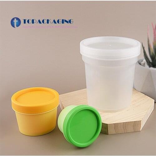 50G/100G/500G Cream Jar Empty Cosmetic Container Canister Makeup Tins Refillable Packaging PP Plastic Box Sample Pot
