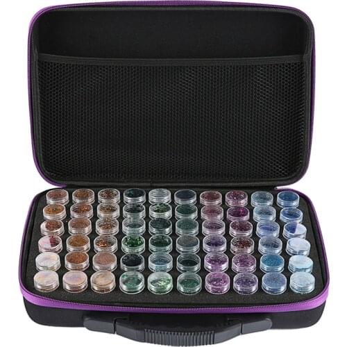 5D Diamond Painting Box 60 Bottles Collections Bag Diamond embroidery Container Storage Handbag Zipper Design Storage Bag