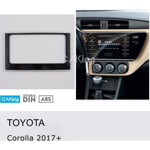 Car Fascia Radio Panel for Toyota Corolla 2017+ Dash Kit Install Mount Facia Plate Bezel Adapter Console Stereo Cover Trim