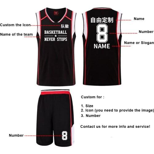 Costom sports Free Shipping Adult Costume Kuroko no basket Kuroko Tetsuya Seirin Basketball Jersey No. 11 Cosplay Costume