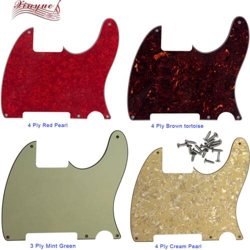 Pleroo Guitar Parts For 5 hole screws US Tele Guitar Pickguard with Blank Scratch Plate