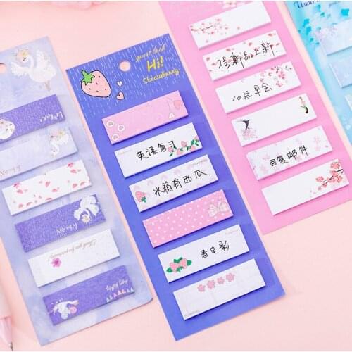 Girl Heart Six Note Cartoon Creative Index Note Paste Instruction Paste Combination N Times Sticky Notes
