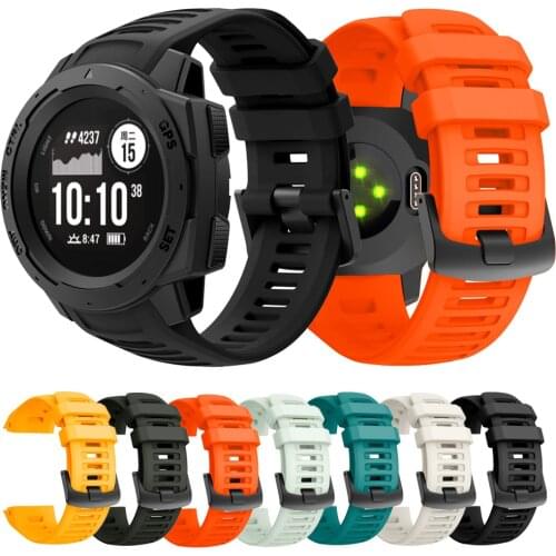 For Garmin Instinct Tactical Smart Watch Strap Sport Silicone Wrist Strap band Easyfit Replacement Bracelet 22mm Watchband