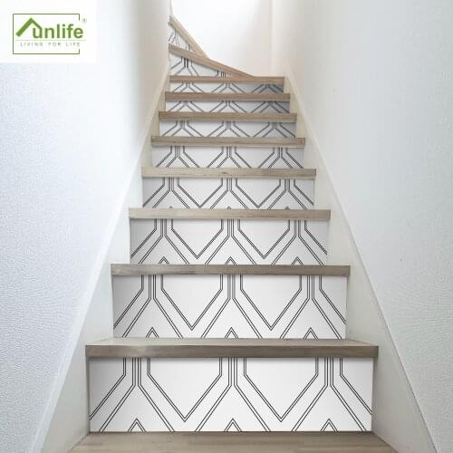 Funlife® Stair Stickers Oil Proof DIY Removable Peel & Stick for Stairway Bathroom PVC Easy to Clean Waterproof 18x100cm Kitchen