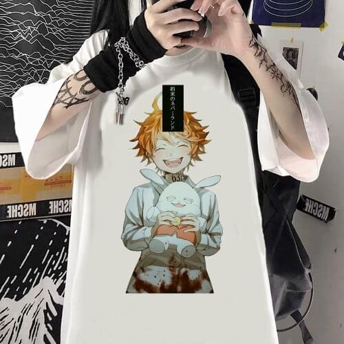 Harajuku Ray Emma Norman Friend T-shirt The Promised Neverland Shirt Summer Short Sleeve Oversize