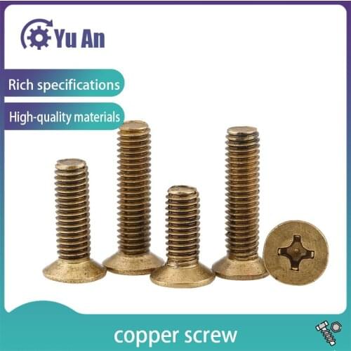 GB819 Copper Screw, Screw, Countersunk Head, Screw, Screw, M5M6 20Pcs