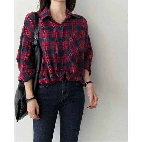 Блузки в клетку Ggright China At AliExpress