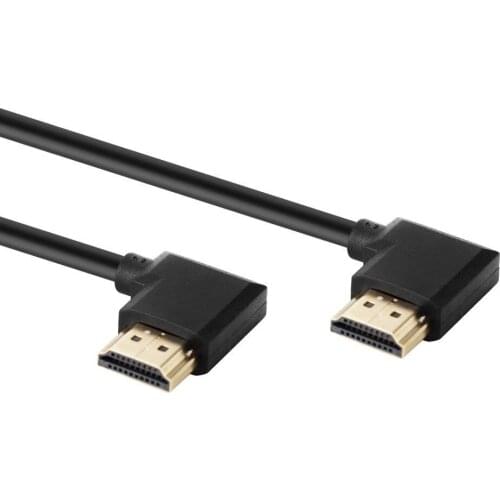HDMI Cable,90 Degree Gold Plated High Speed HDMI Male to Male Left Angle to Left Angle Cable 60Hz, 4K 2K (M/M Left-Left) (0.5m)