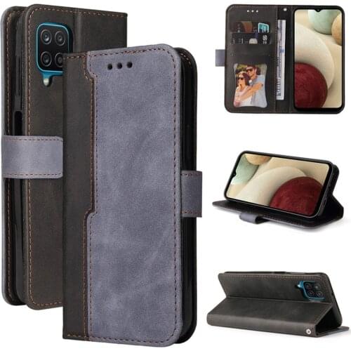 For Samsung Galaxy A12 5G Retro Flip Leather Wallet Case for Galaxy A12 Luxury Magnetic Card Cover for Galaxy A 12 SM-A125F Case