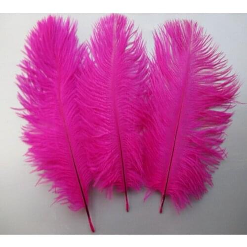 Hot! 10 Pcs / lot feather long 15-20cm 6-8 inch rose Color Ostrich Feathers DIY for party wedding decorative