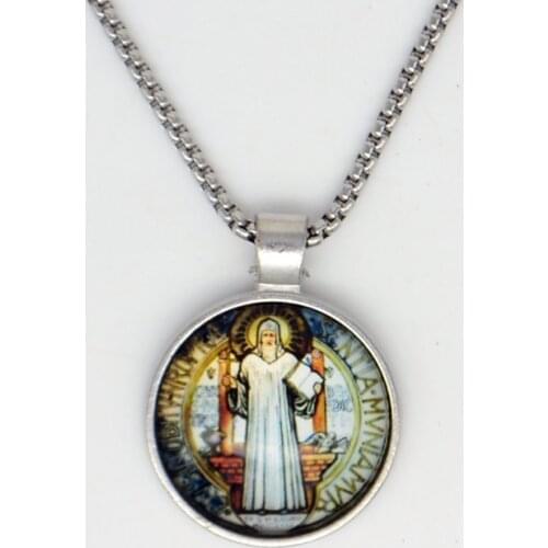 St Benedict Medal Exorcism Cross Pendant Necklace Catholic Fashion Religious Jewelry