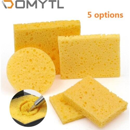 5PCS Electric Soldering Iron Head Cleaning Sponge Pad With High Temperature Resistance To Remove Tin Welding Auxiliary Tools