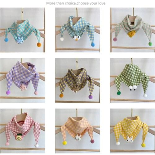 New Spring Cute Cotton Baby Triangle Scarf Autumn Winter Infant Girls Bibs Scarf Baby Boys Girls Scarf Toddler Burp Cloth