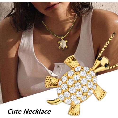 Attract Cute Sea Turtle Charm Necklace Women Jewelry Animal Pendants Tortoise Clavicle Collane