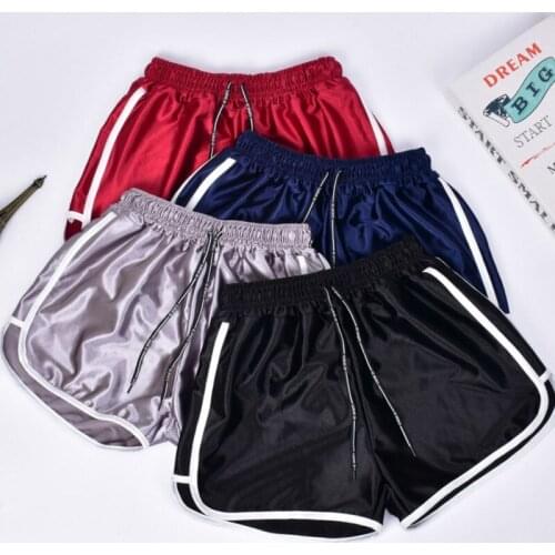 Plus Size Shorts Summer New Solid Color Drawstring Sweatpants Casual Side Stripes Women Wide Leg Shorts