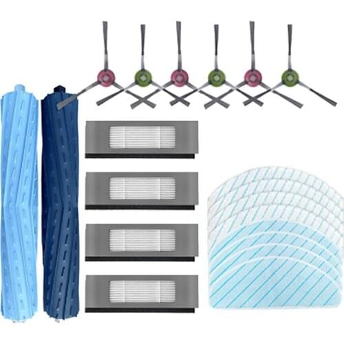 For ECOVACS T9 POWER MAX AIVI Series Robot Vacuum Cleaner Replacement Accessories with Mop Cloth Roller Brush Filter
