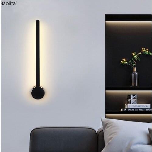 Modern Line Wall Lamp Led Nordic Parlor Bedroom Bedside Background Wall Stairs Strip Indoor Wall Light