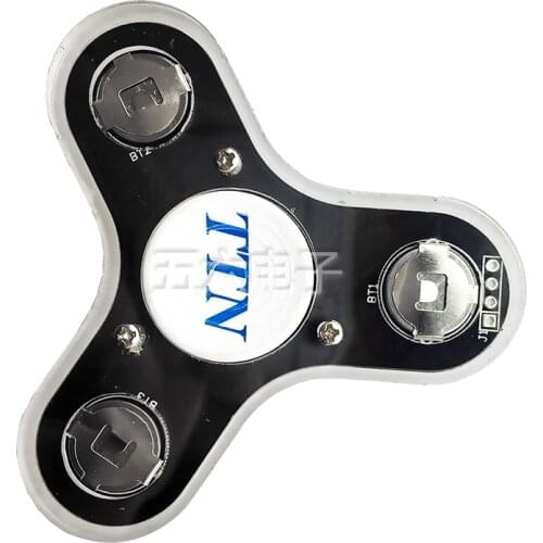 Led fingertip gyro three leaf finger gyro transparent acrylic shell light-emitting character DIY production kit