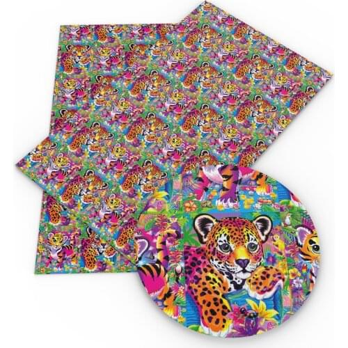 Tiger Leopard Patchwork Print Polyester Cotton Fabric for Tissue Sewing Quilting Fabrics Needlework Material DIY Handmade,c16666