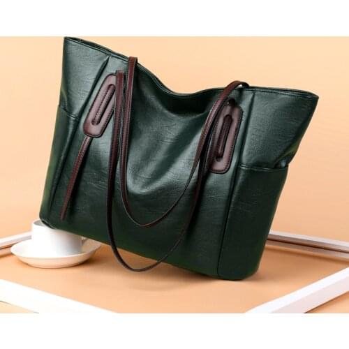 Women High Quality Leather Handbags Vintage Luxury Female Shoulder Bag Designer Tote Bags High Capacity Female Crossbody Bag Sac