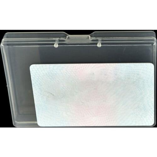 10.2x 6. 7x 1. 4cm Clear Plastic Business Card Holder Business Card Case Home Office Storage Supplies