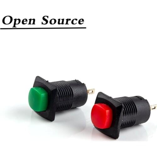 10 Pcs/lot DS-425 DS-426 Self-locking 2 Pin 250V 1.5A Push Button Switch Tactile Tact Switch Direct Patch Metal Interruptor M12