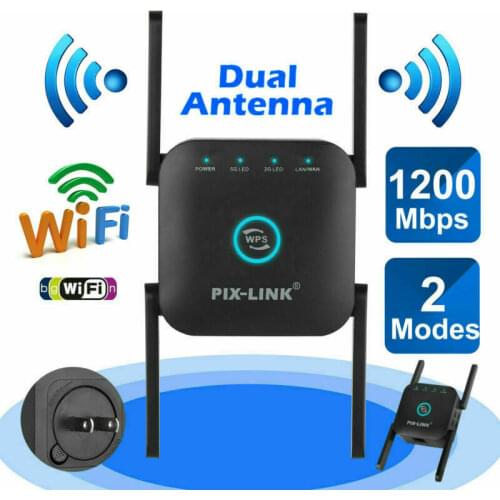 1200Mbps Wireless WiFi Range Extender Repeater Signal Booster Network Router