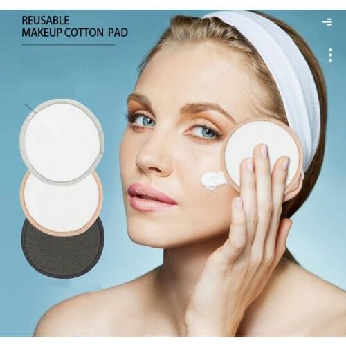 Lot 16Pcs Soft Reusable Bamboo Cotton Make Up Remover Pad Facial Cleanser Pads Sponges Cleaning Puff