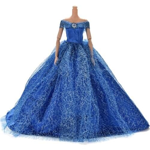 2020 Handmake Wedding Princess Dress Elegant Clothing Gown Skirt Shoes For Barbie Doll Dresses