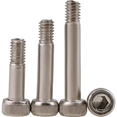 30Pcs M2 M3 M4 Carbon Steel Half-threaded Cup Head Inner Hexagon Screws Cup Head Partially Threaded Screw Grade 12.9