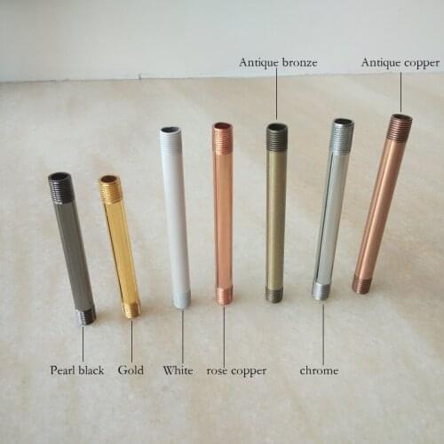 4piecs/lot M10 plating metal bolt Hollow threaded tube Lamp fitting alloy hollow tube connection tube Lighting accessories DIY