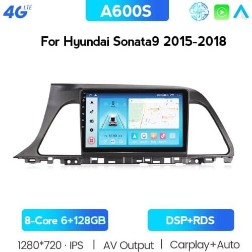 4G LTE IPS DSP SWC Android 10 Car Radio Multimedia Player 6G+128G For Hyundai Sonata 7 LF 9 2014-2017 Navigation GPS Stereo DVD