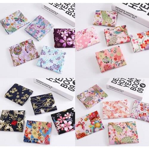5/6pcs/set 20*25cm For Household Cotton Patchwork Cloth Flower Pattern Fabric Japanese Style Sewing Supplies Multi Purpose