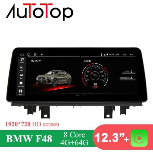 AUTOTOP 1920*720P 12.3" BMW F48 Android Car Autoradio For BMW X1 F48 NBT System 2016-2017 Unit Navigation Auto Radio Multimedia
