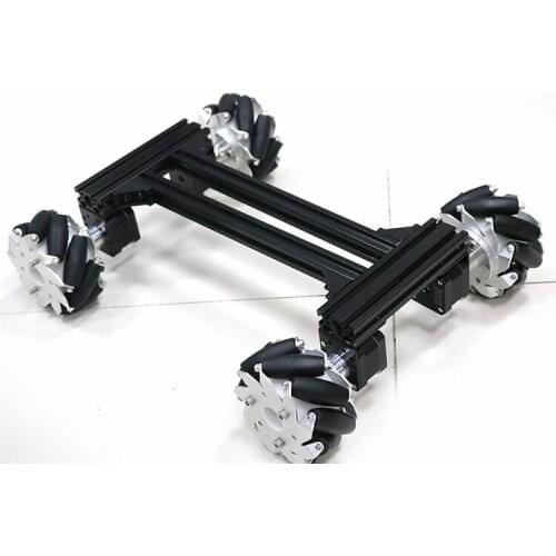 100mm mecanum wheel 4wd car chassis with 4pcs stepper motor high precision for arduino uno diy rc toy maker steam platform