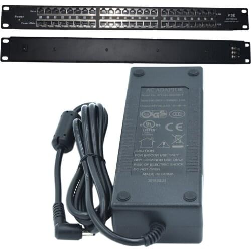 24 Port 10/100 Power over Ethernet PoE injector for 802.3af/Passive 802.3at Devices with 48v120w Power Supply: POE-24-48v120w