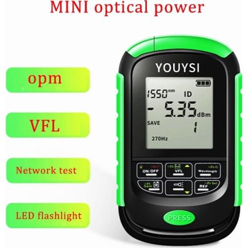 Free Shipping NEW 4 in 1 Optical Power Meter Bult-in Visual Fault Locator Network Cable Test Fiber Tester VFL Lithium Battery