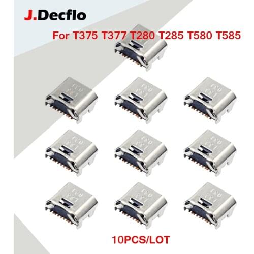JDecflo 10PCS USB Charging Connector Port Connector For Galaxy Tab E 8.0 T375 T377 T280 T285 T580 T585