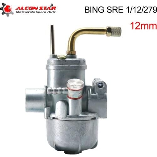 Alconstar- SRE 12mm Bing Style Motorcycle Carburetor Carb Fits For Puch Moped Maxi Sport Luxe Newport E50 Murray Magnum Cobra