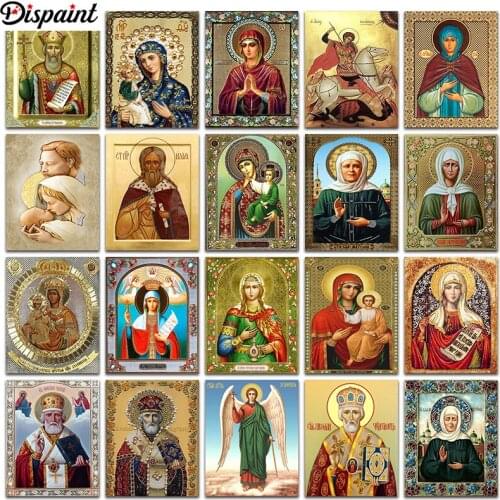 Dispaint Full Drill Diamond Painting "Religious figure" DIY Picture Of Rhinestone 5D Diamond Embroidery Cross Stitch Decor