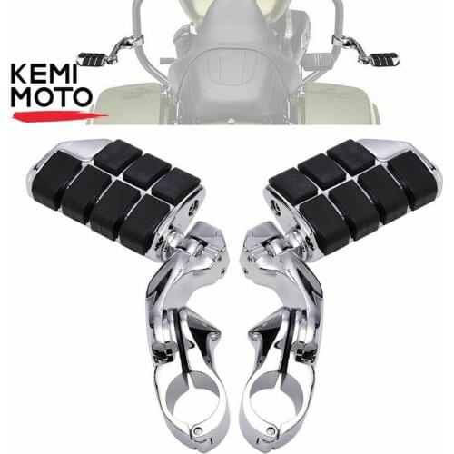 KEMIMOTO New Motorcycle 1-1/4" Highway Pegs for Foot Pegs Foot Peg For Touring Road King Dyna Mount Clamps