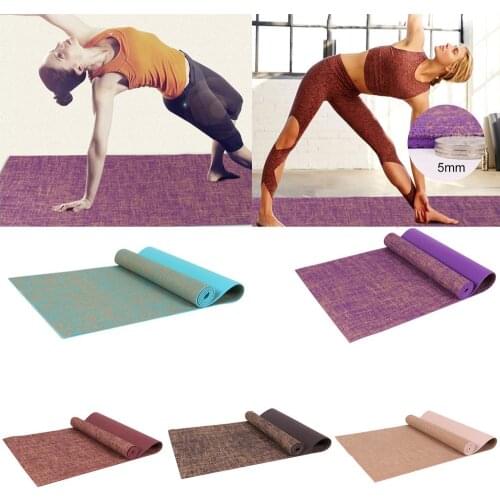 Yoga Mat Jute Pvc Fitness For Gymnastique Meditation Mat Pilates Yoga Mat Carpet