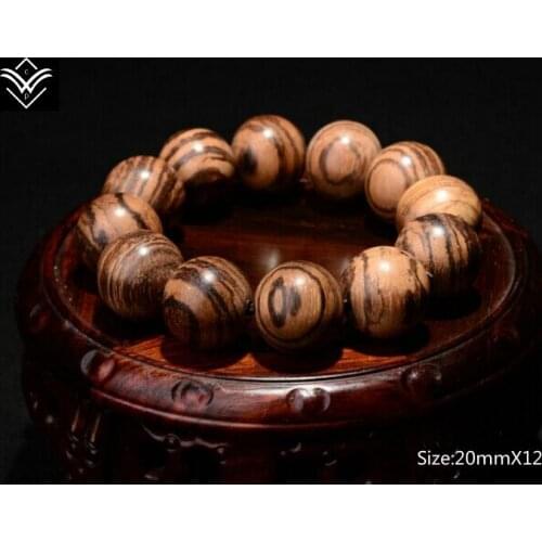 Fashion Agarwood 20mmX12 Water Ripple Beaded Bracelet Hot Sale